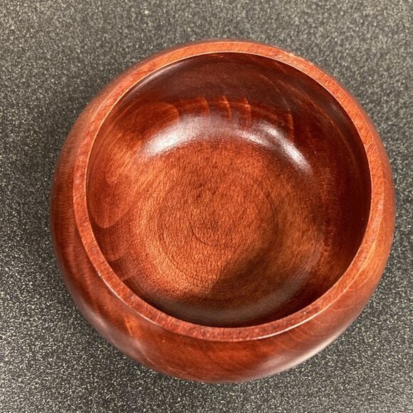 Vintage Small Round Wooden Lidded Bowl inscribed Dubrovnik - Salt Cellar, Spices - Picture 6 of 12